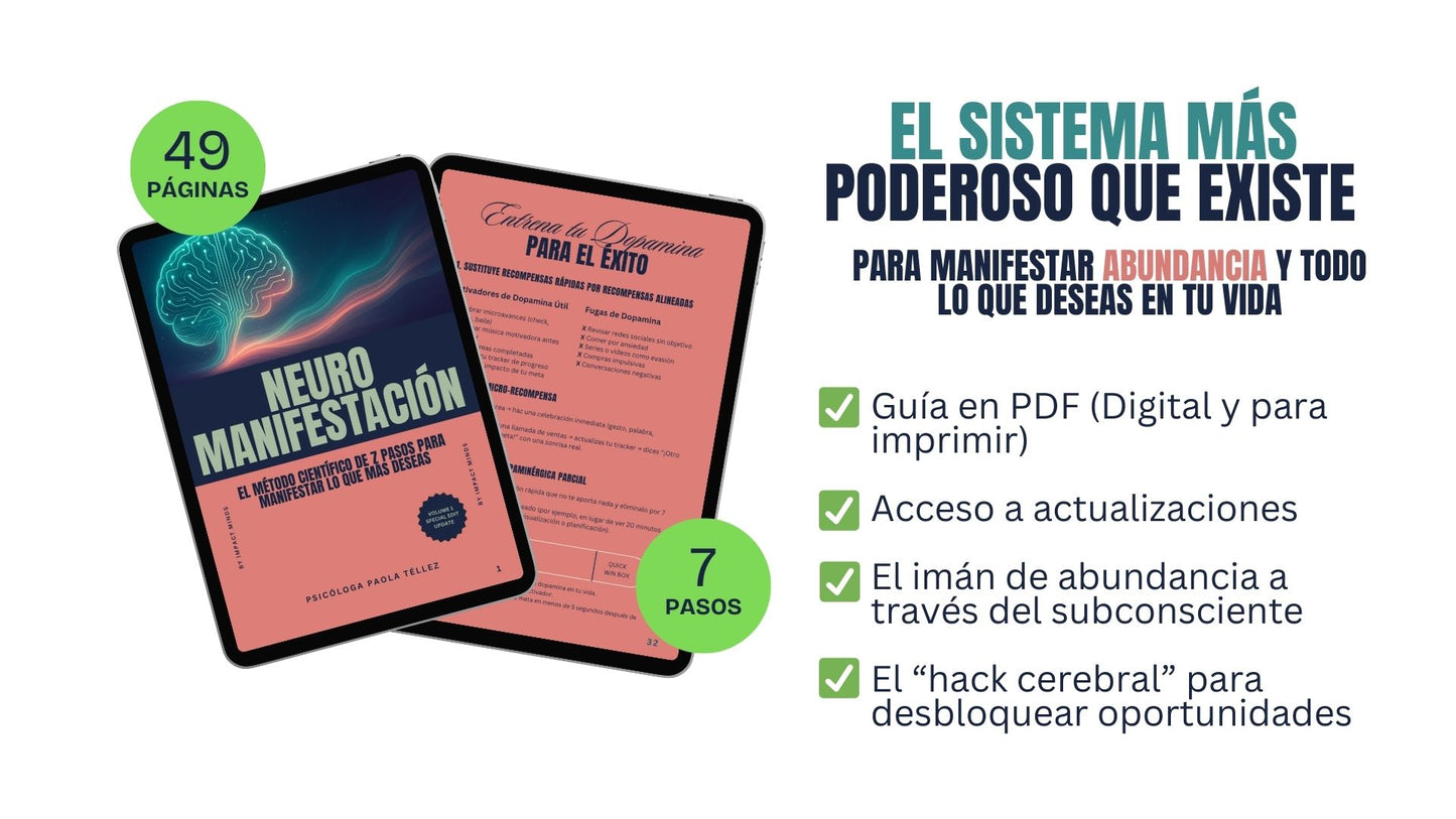 Neuro-Manifestación: Los 7 pasos exactos para reprogramar tu mente y crear la realidad de tus sueños.